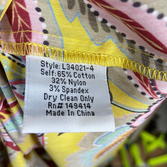 Johny Was Jade Mladen Midi Yellow Floral Sundress Medium - Picture 8 of 13